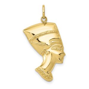 Nefertiti Bust Pendant 10KT/22MM   *CLEARANCE-FINAL SALE*