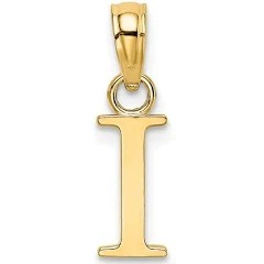 I Initial Block Pendant 10KT/10MM