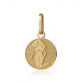 Virgo Zodiac Round Disc Pendant Engravable 10KT 12MM/Virgo