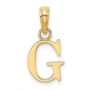 G Initial Block Pendant 10KT/10MM