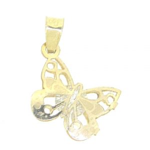 Butterfly with Cubic Zirconia Pendant 10KT/15MM  *CLEARANCE-FINAL SALE*