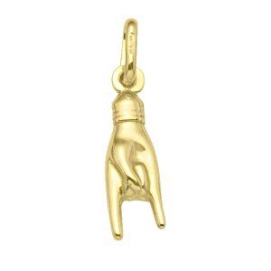 Hand Good Luck Pendant Italian 10KT/18MM