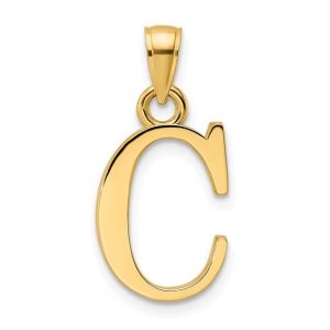 C Initial Block Pendant 10KT/10MM