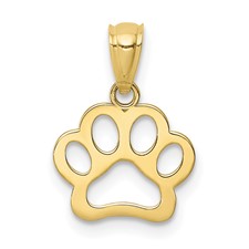 Dog Paw Print Pendant 10KT/11MM