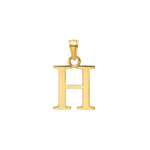 H Initial Block Pendant 10KT/10MM