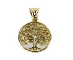Tree of Life Pendant 10KT/12MM