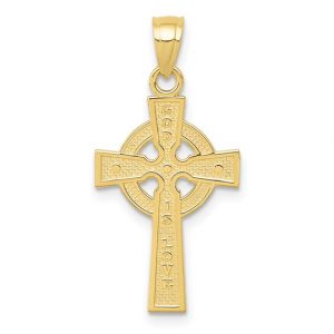 Reversible Celtic Cross Pendant 10KT/22MM