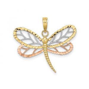 Dragonfly D.Cut Pendant 10KT TC/28MM
