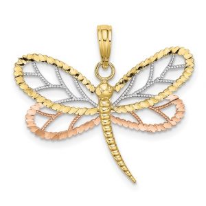 Dragonfly D.Cut Pendant 10KT TC/28MM
