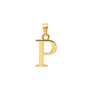 P Initial Block Pendant 10KT/10MM