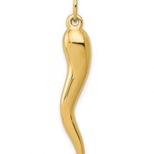 Italian Style Horn Pendant 14KT/20MM