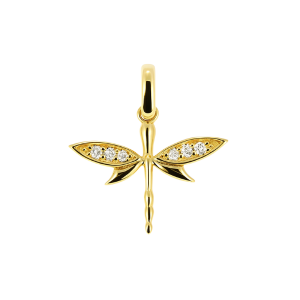 Dragonfly with Cubic Zirconia Pendant 10KT/17MM