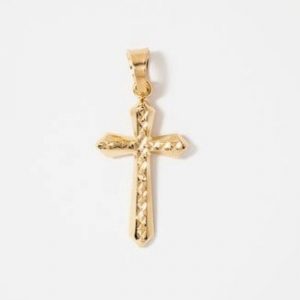 D.Cut Fancy Small Cross Pendant 10KT/17MM