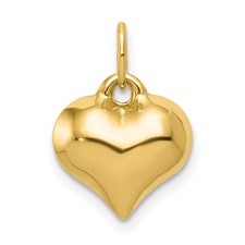 Puffed Heart Pendant 10KT/11MM
