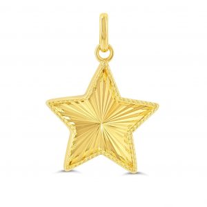 Sun Burst Star Pendant 10KT/14MM