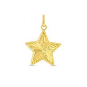 Sun Burst Star Pendant 10KT/14MM