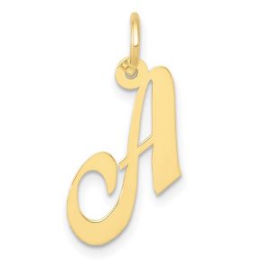 A Script Initial Pendant 10KT/16MM