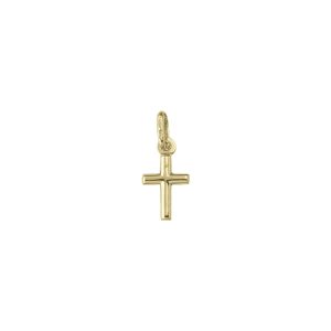 2MM Tube Cross Baby Size Pendant 14KT/14MM