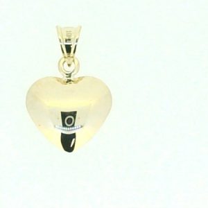 High Polish Puffed Heart Pendant 10KT/10MM