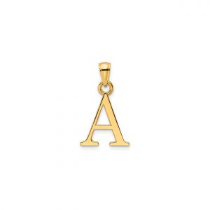 A Initial Block Pendant 10KT/10MM
