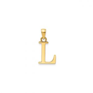 L Initial Block Pendant 10KT/10MM