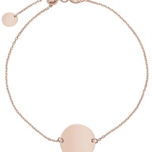 High Polish Disc Adjustable Bracelet 10KT PK *Engravable   **CLEARANCE-FINAL SALE**