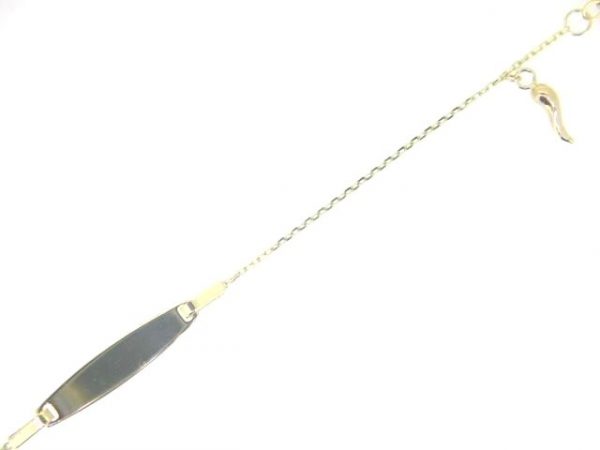 6-6.5" Engravable Baby Id Bracelet with Dangle Italian Horn 10KT    **CLEARANCE-FINAL SALE**