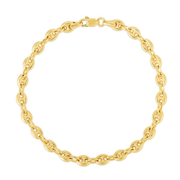 Puffed Mariner Link 7.25" Bracelet 10KT/5MM