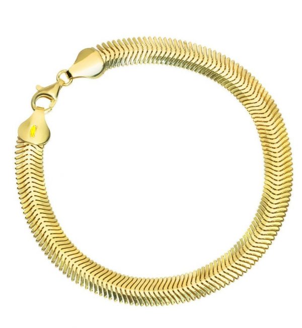 Smooth Snake Link 8" Bracelet 10KT/3MM