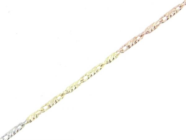 D.Cut Mini Bullet Link 8.75" Bracelet Italian 10KT TC/.95MM