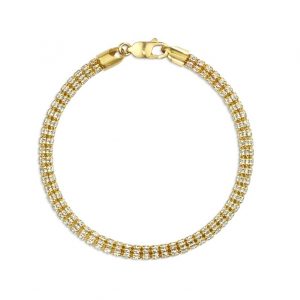 Ice Link 8" Bracelet 10KT TT/2.5MM