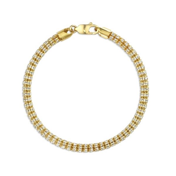Ice Link 8" Bracelet 10KT TT/2.5MM