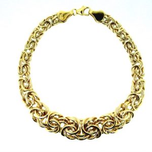 Graduated Byzantine Link 7.5" Bracelet 10KT/6-12MM