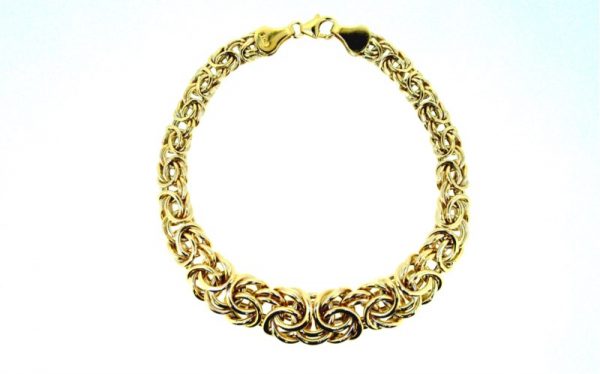 Graduated Byzantine Link 7.5" Bracelet 10KT/6-12MM