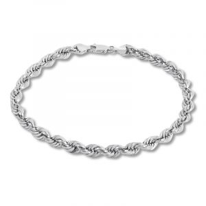 3MM Rope Link 7" Bracelet 10KT WG