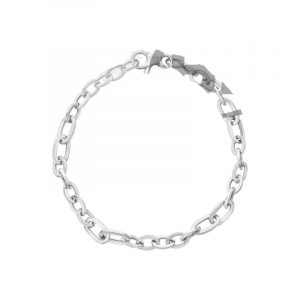 Oval & Round Mixed Link 7.25" Bracelet 10KT WG/5MM