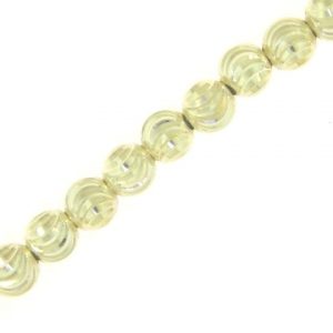 4MM D.CUT MOON BEAD LINK 10KT BRACELET/ITALIAN  **CLEARANCE-FINAL SALE**