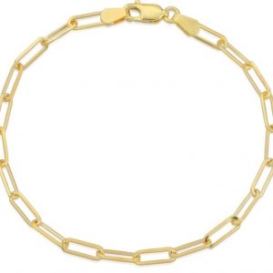 Paper Clip Link 10.25" Anklet Italian 10KT/3.5MM