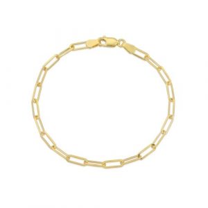 Paper Clip Link 10.25" Anklet Italian 10KT/3.5MM