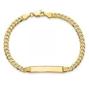 ID Plate 5 x 23mm with Miami Cuban Link 7.75" Bracelet 10KT/3MM   *Engravable