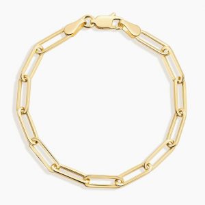 Paper Clip Link Bracelet 8" 10KT/4.5MM