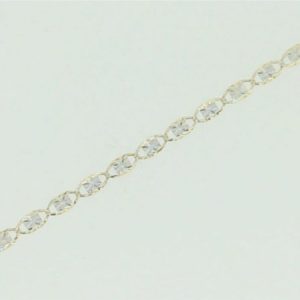 Valentino D.Cut Link 7.5" Bracelet Italian 10KT TT/2.2MM