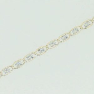 Valentino D.Cut Link 7.5" Bracelet Italian 10KT TT/2.8MM