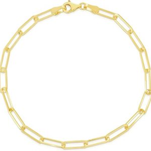 Paper Clip Link 10.5" Anklet Italian 10KT/3MM