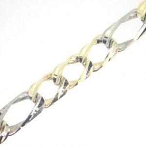 D.Cut Cast Link 8.5" Gents Bracelet 10KT TT/7.7MM  *CLEARANCE-FINAL SALE*