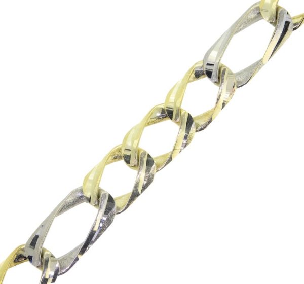 D.Cut Cast Link 8.5" Gents Bracelet 10KT TT/7.7MM  *CLEARANCE-FINAL SALE*