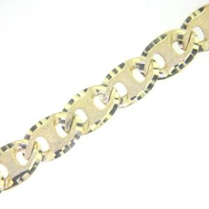 Oval Mariner Cast Link D.Cut Gents 8.25" Bracelet 10KT/8MM