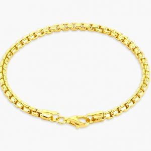 Venetian Round Box Link 8" Bracelet 10KT/4MM