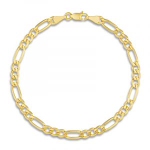 Concave Figaro Link 8.25" Bracelet Italian 10KT/4MM