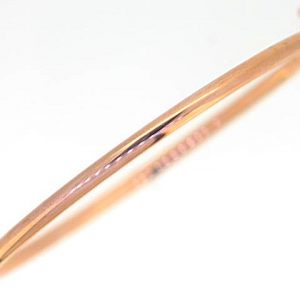 3MM High Polish Oval Hinged Tube Bangle 10KT PK/65MM